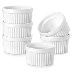 MALACASA 10oz oven-safe ramekins for baking and serving