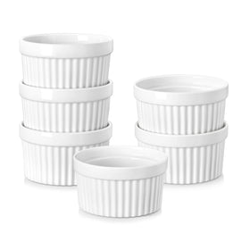 Malacasa 4oz oven-safe ramekins set of six for creme brulee