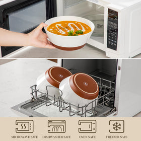 MALACASA ramen ceramic bowl, 60oz for hearty portions