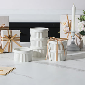 MALACASA ramkin set collection shown in a tidy, versatile kitchenware series
