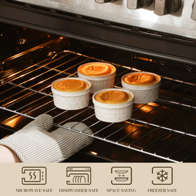 MALACASA ramekins microwave and dishwasher safe for easy cleanup