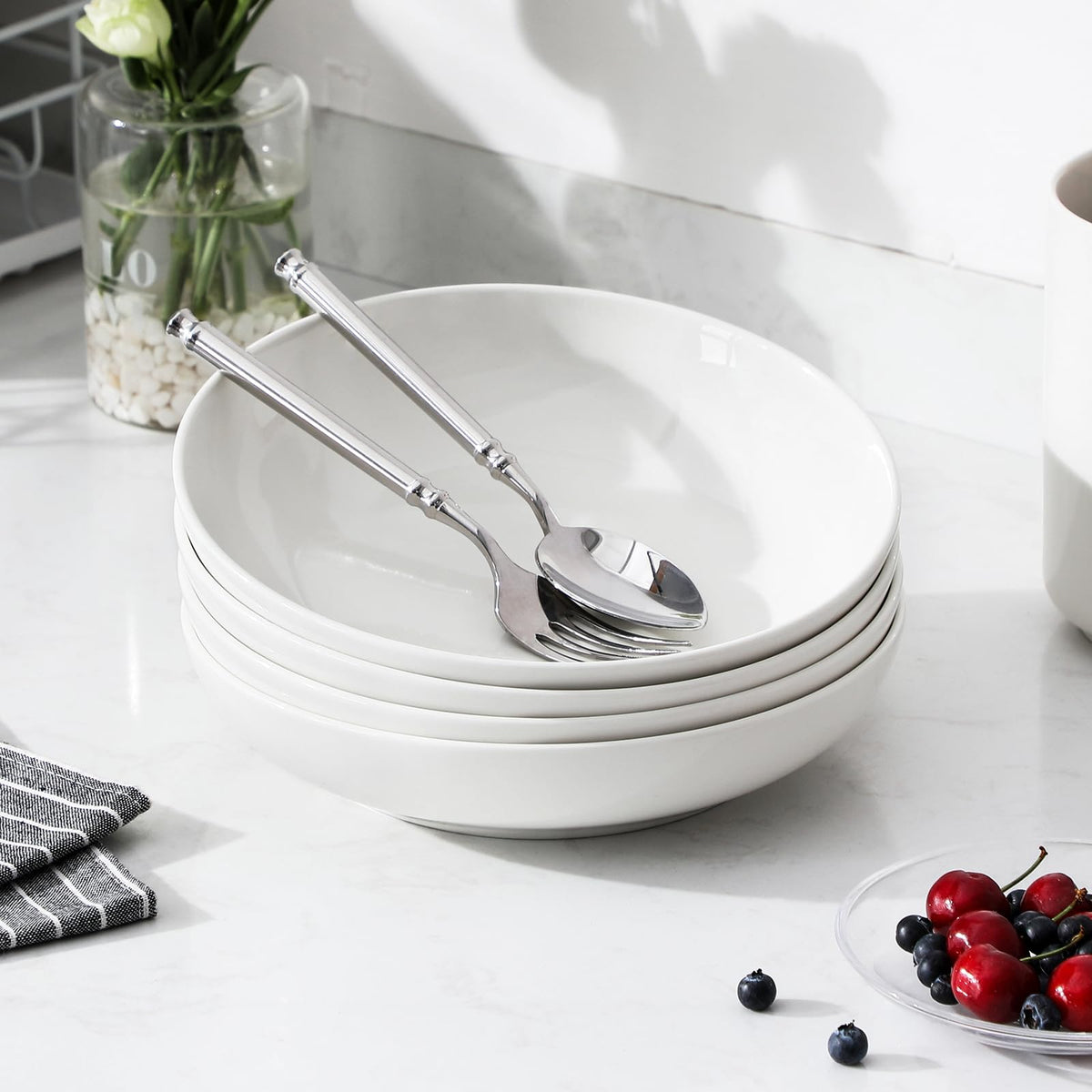 MALACASA Regular pasta bowls ideal for family gatherings and daily dining