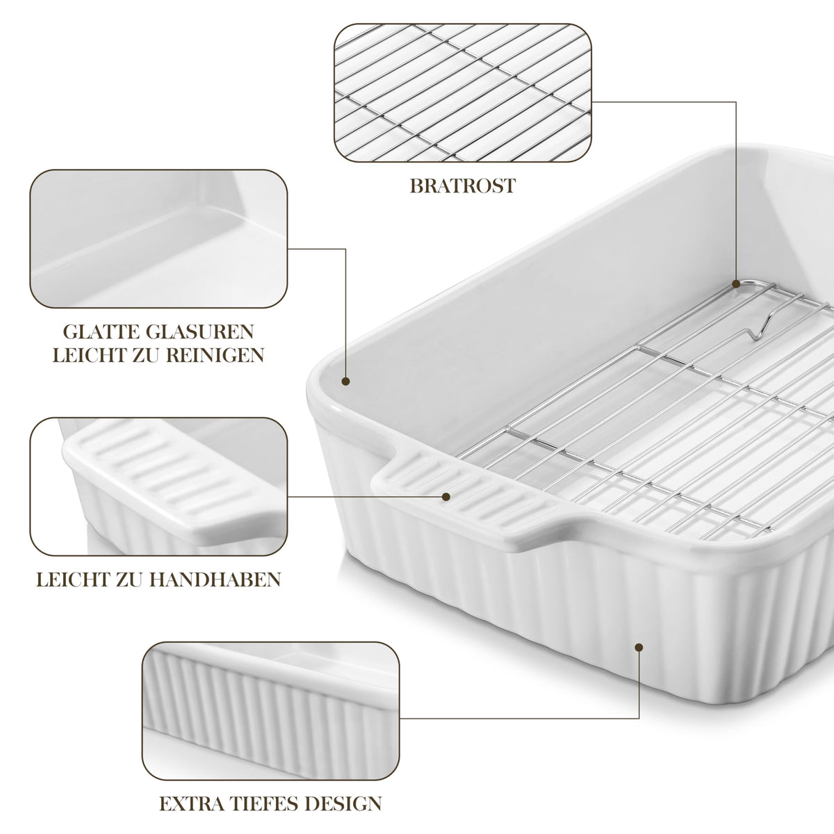 MALACASA roasting rack helps reduce grease for healthier, crispier results.