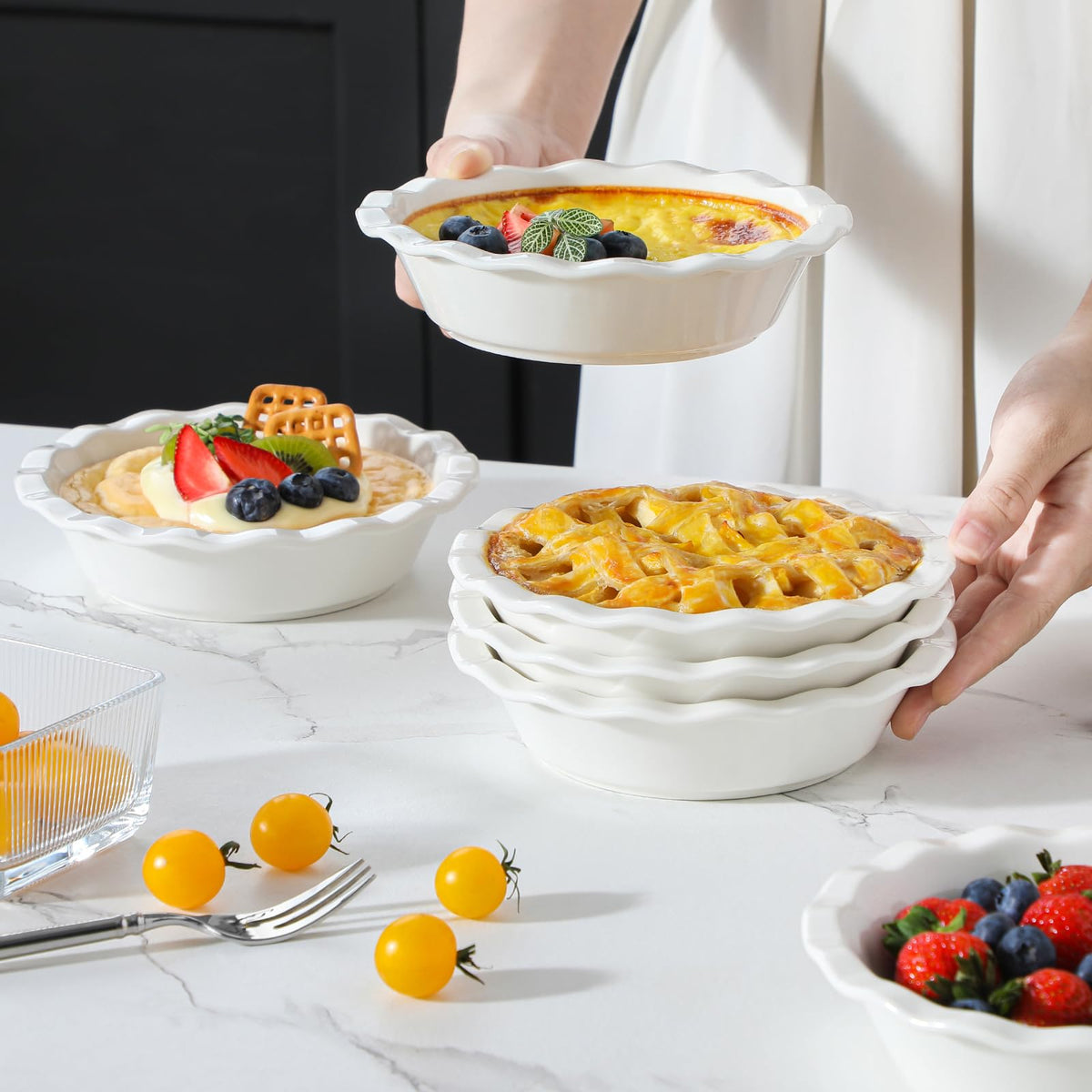 MALACASA single-portion pie pan set is ideal for thoughtful gifting.