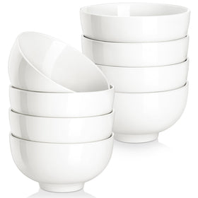 MALACASA small white bowls 10 oz set for desserts and sides.