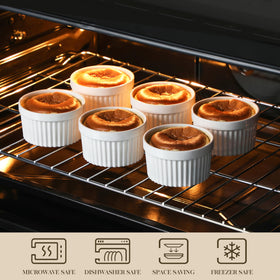 MALACASA soufflé dishes distribute heat evenly for fluffy results