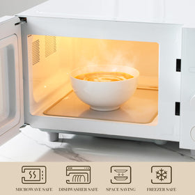 MALACASA stackable bowls save cabinet space while staying stylish