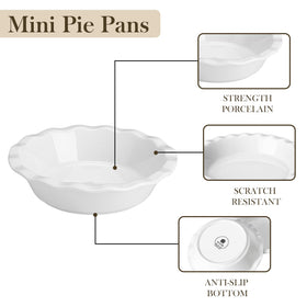 MALACASA stackable mini pie pans save cabinet space and simplify storage.