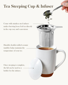 MALACASA stainless steel infuser ensures tiny leaves stay contained.