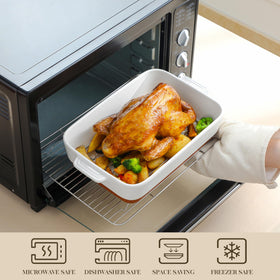 MALACASA Tara 10.5 inch rectangle baking dish perfect for individual servings
