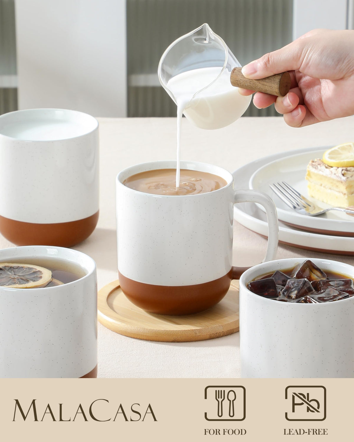 MALACASA Tara 11oz mug provides a compact option for espresso or tea.