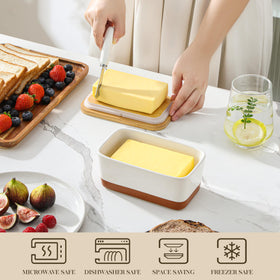 MALACASA Tara airtight ceramic keeper prevents odors and dust