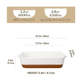 MALACASA Tara baking dish deep design suited for layered meals and hearty roasts.