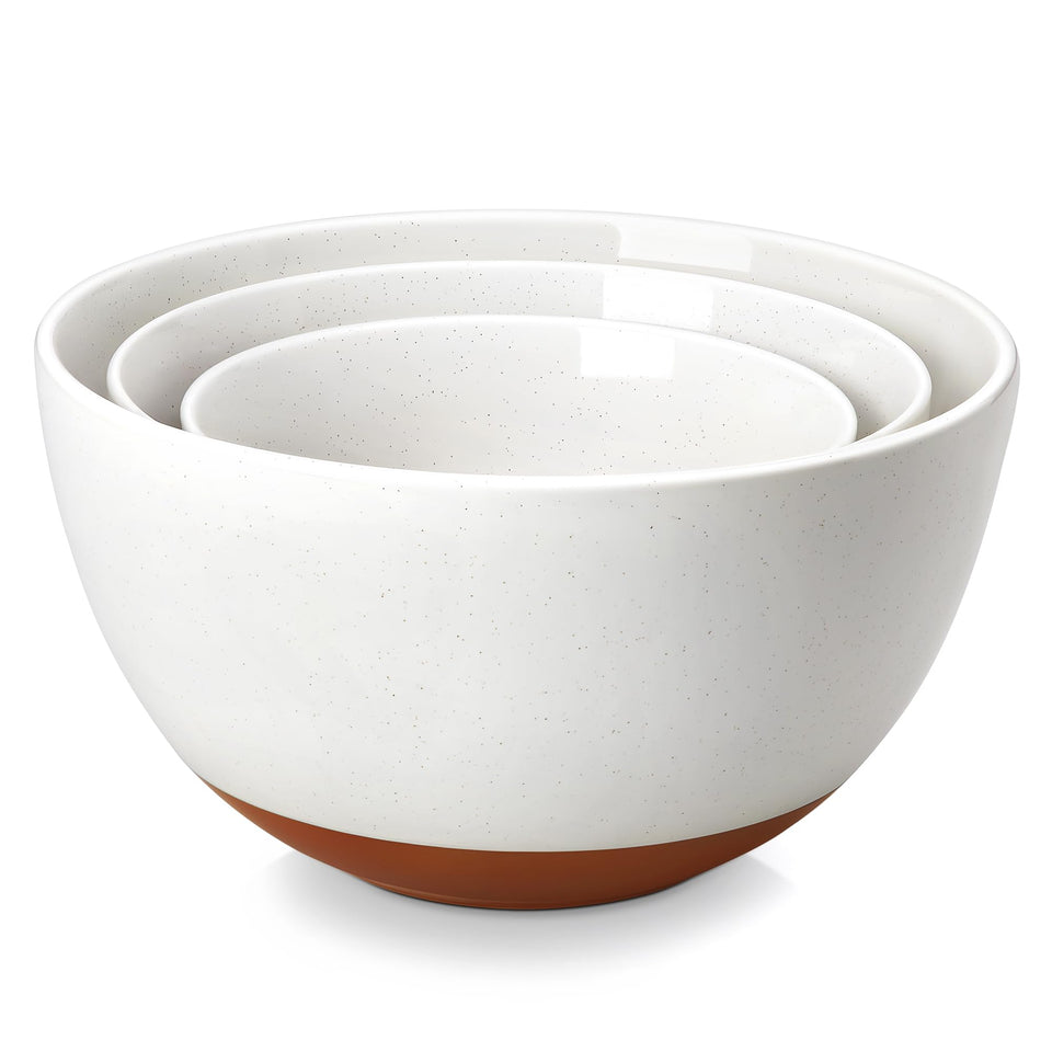 MALACASA Tara 1.44 qt nesting ceramic mixing bowl for small-batch prep