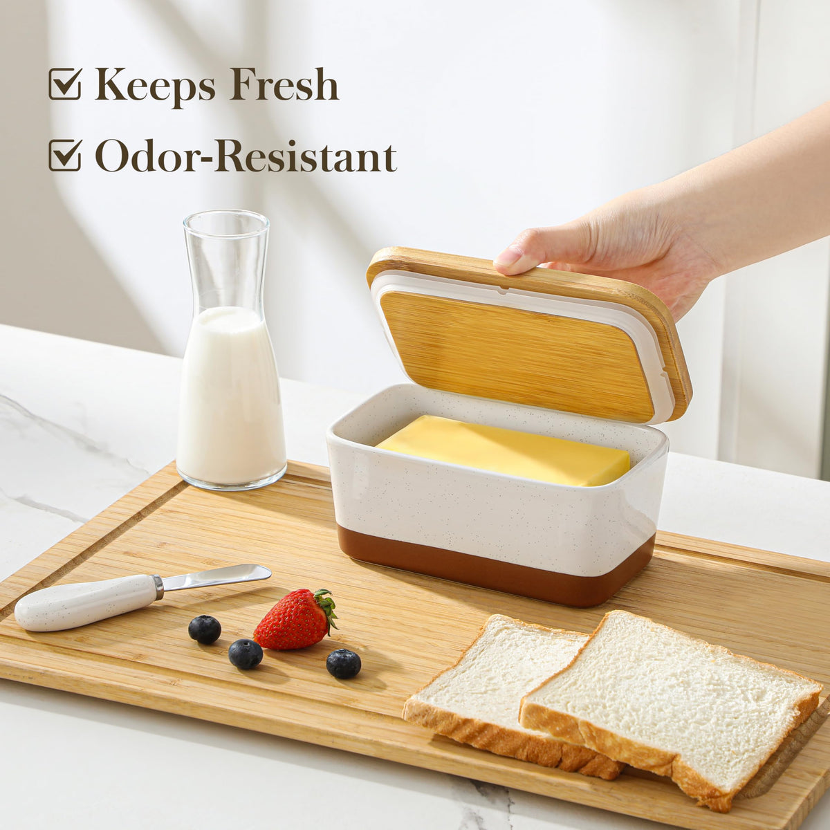 MALACASA Tara kitchen display on countertop blends function and decor