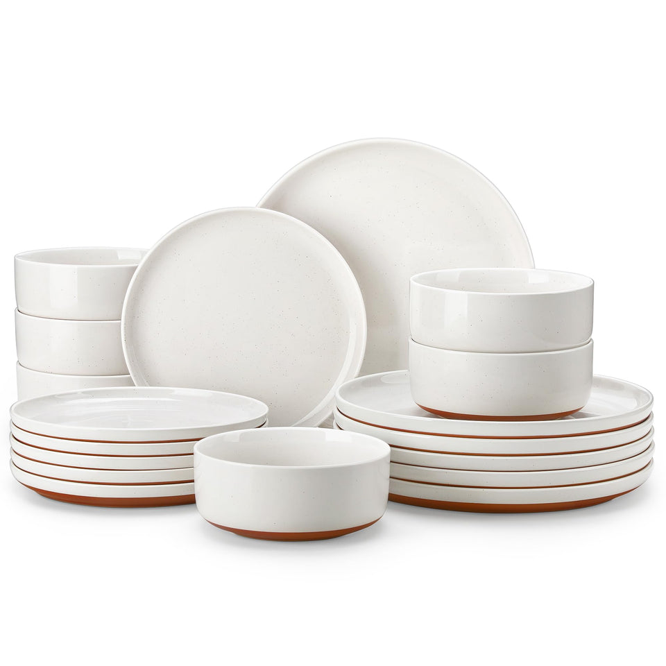 MALACASA TARA 10.25-inch dinner plate in white, ideal for daily meals.