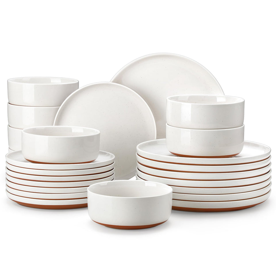 MALACASA Tara dinner plate 10.25 inches for everyday meals and clean lines.