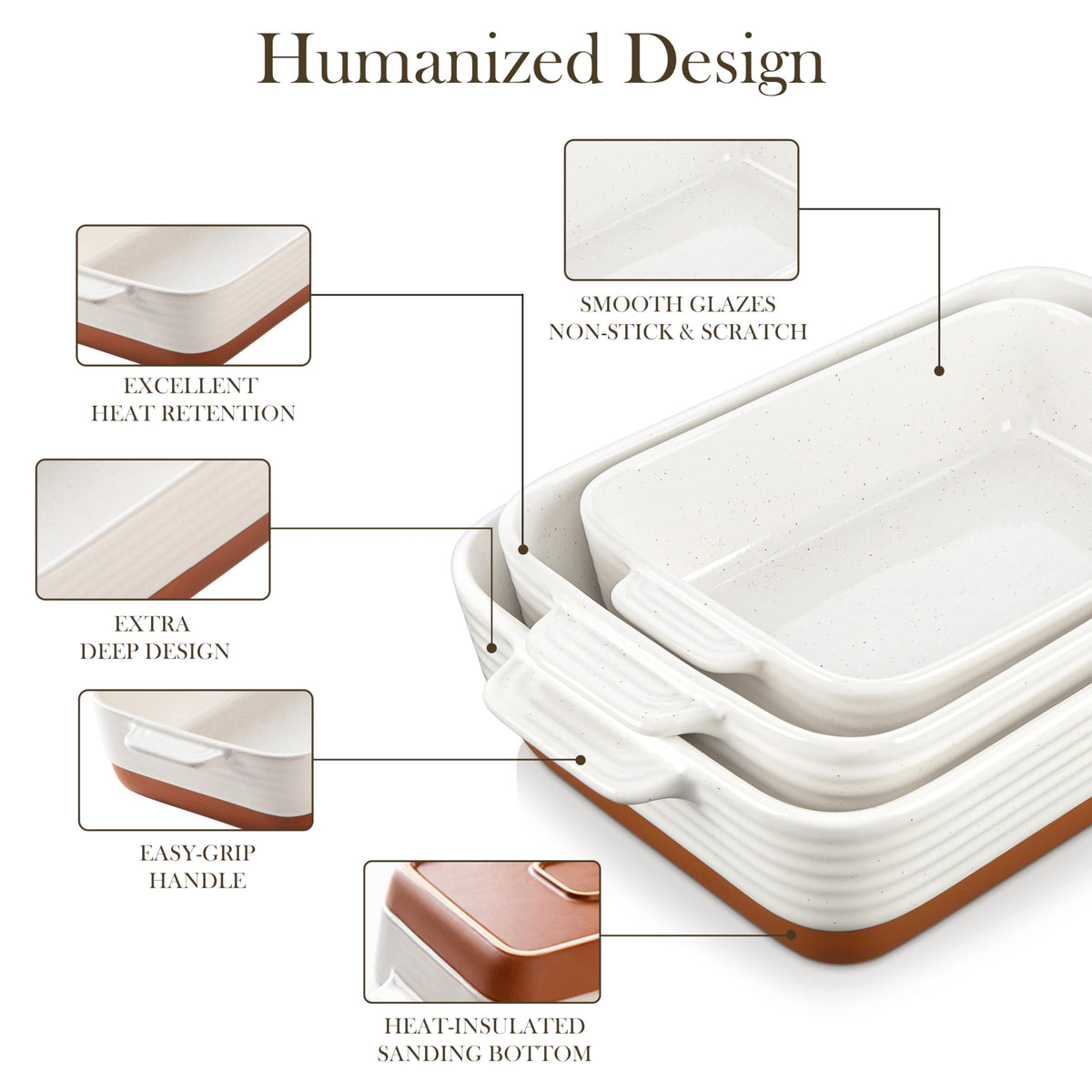 MALACASA TARA durable lead-free ceramic is easy to clean after meals