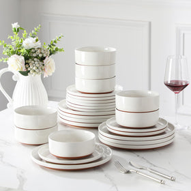 MALACASA Tara glaze technology provides scratch resistance and easy cleaning.
