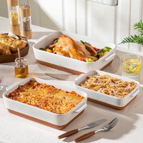 MALACASA TARA khaki-white tone elevates table presentation during family dinners