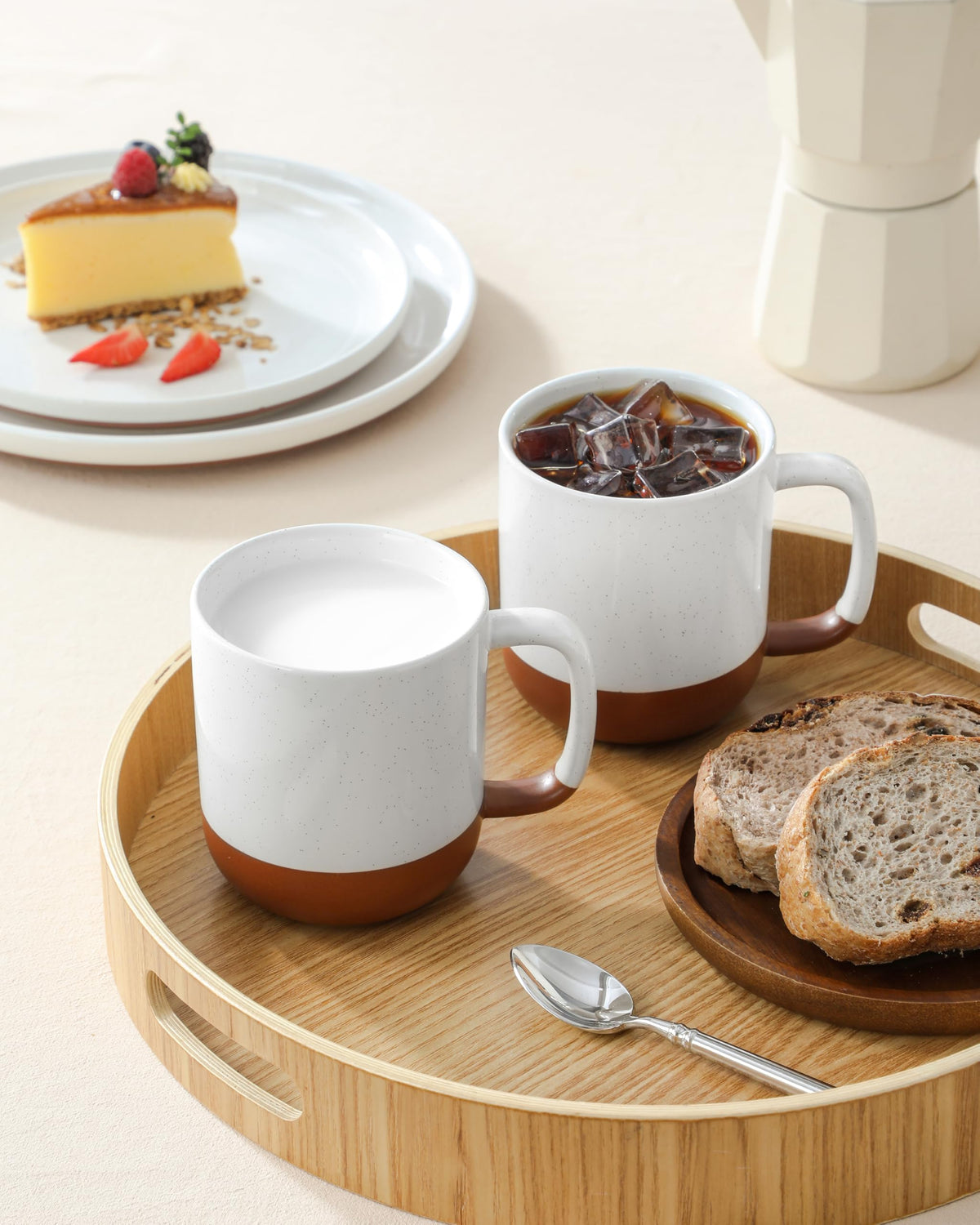 MALACASA Tara khaki white color fits rustic or modern kitchens.