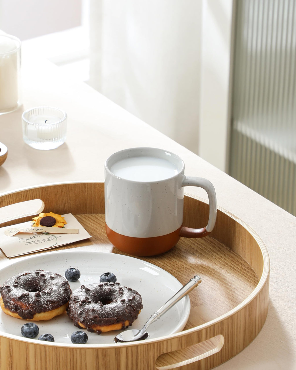 MALACASA Tara kitchen decor mug ensemble complements modern farmhouse spaces