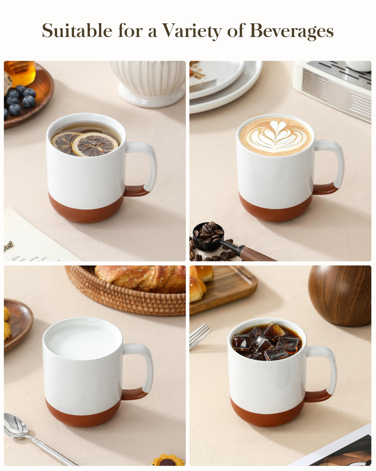 MALACASA Tara matte bottom design improves stability on any surface.
