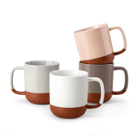 MALACASA Tara 11oz mug with two-tone terracotta glaze for cozy mornings