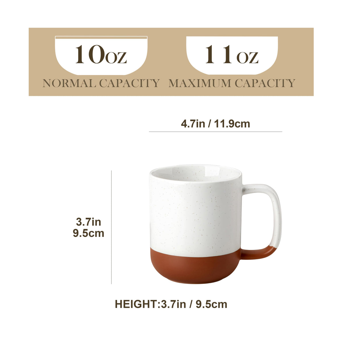 MALACASA Tara 16oz mug for larger coffees and latte cravings