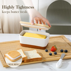 MALACASA Tara open-view dish shows room-temp butter ready to spread