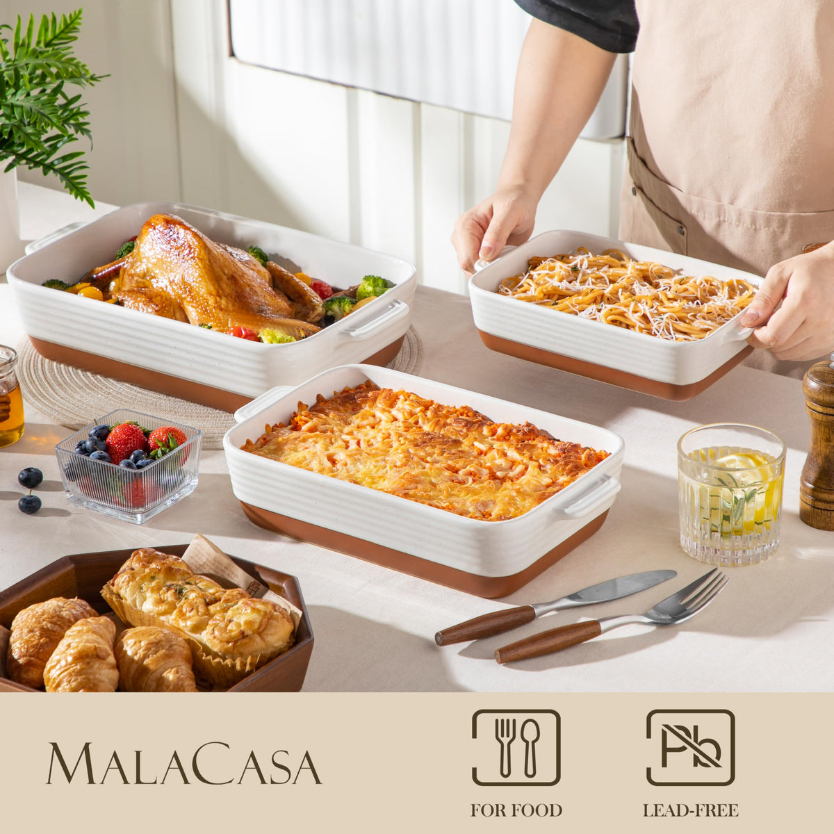 MALACASA TARA 10.5-inch pan ideal for sides and desserts