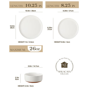 MALACASA Tara 8.25-inch salad plate for fresh, stylish serving.