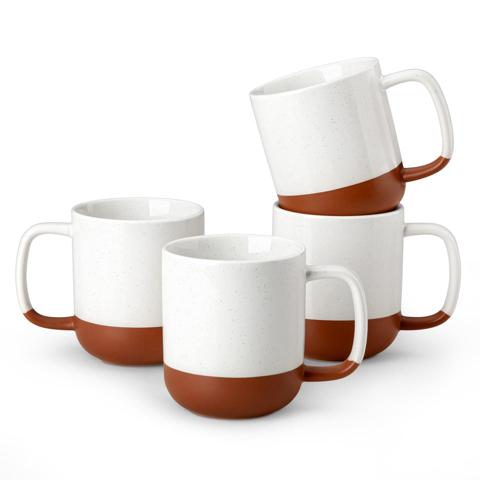 MALACASA Tara two-tone mug enhances daily coffee rituals with modern farmhouse style.