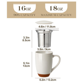 MALACASA mug lid acts as coaster, keeps surfaces clean during steeping