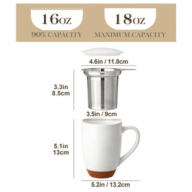 MALACASA ceramic mug with speckled glaze highlights warm, modern kitchen aesthetic.