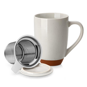 MALACASA tea mug with speckled glaze, ideal for cozy morning tea
