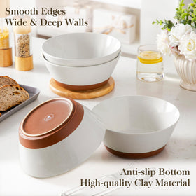 MALACASA bowls with ebony speckles and terracotta base for a unique look