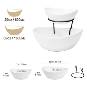 MALACASA upper dip bowl 20oz keeps sauces accessible for dipping guests.
