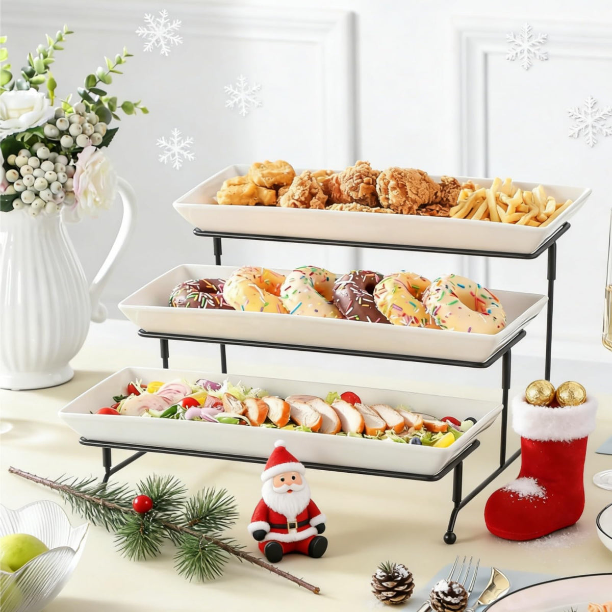 MALACASA wedding tea party serveware suits indoor or outdoor use