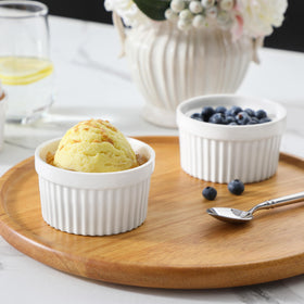 MALACASA white ramekins show clean, minimal style for everyday baking and serving.