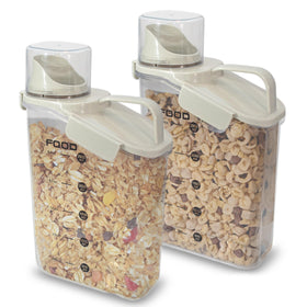 Malachite two-pack 2.6L airtight containers with pouring spout for mess-free dispensing
