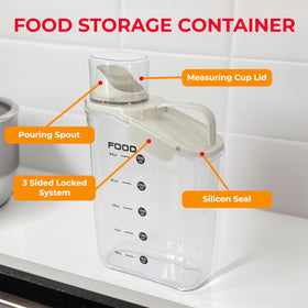BPA-free food-grade plastic construction for safe storage