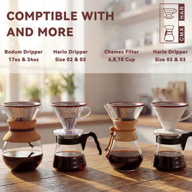 Malihoo coffee filters for Hario V60 2.0-3.0 brew offer smooth pour-over with steady flow.