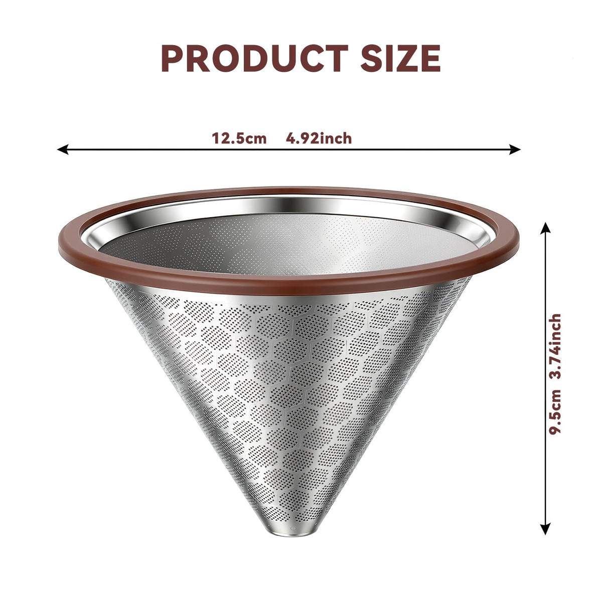 Malihoo filters top-fit over rim for easy removal and thorough cleaning.