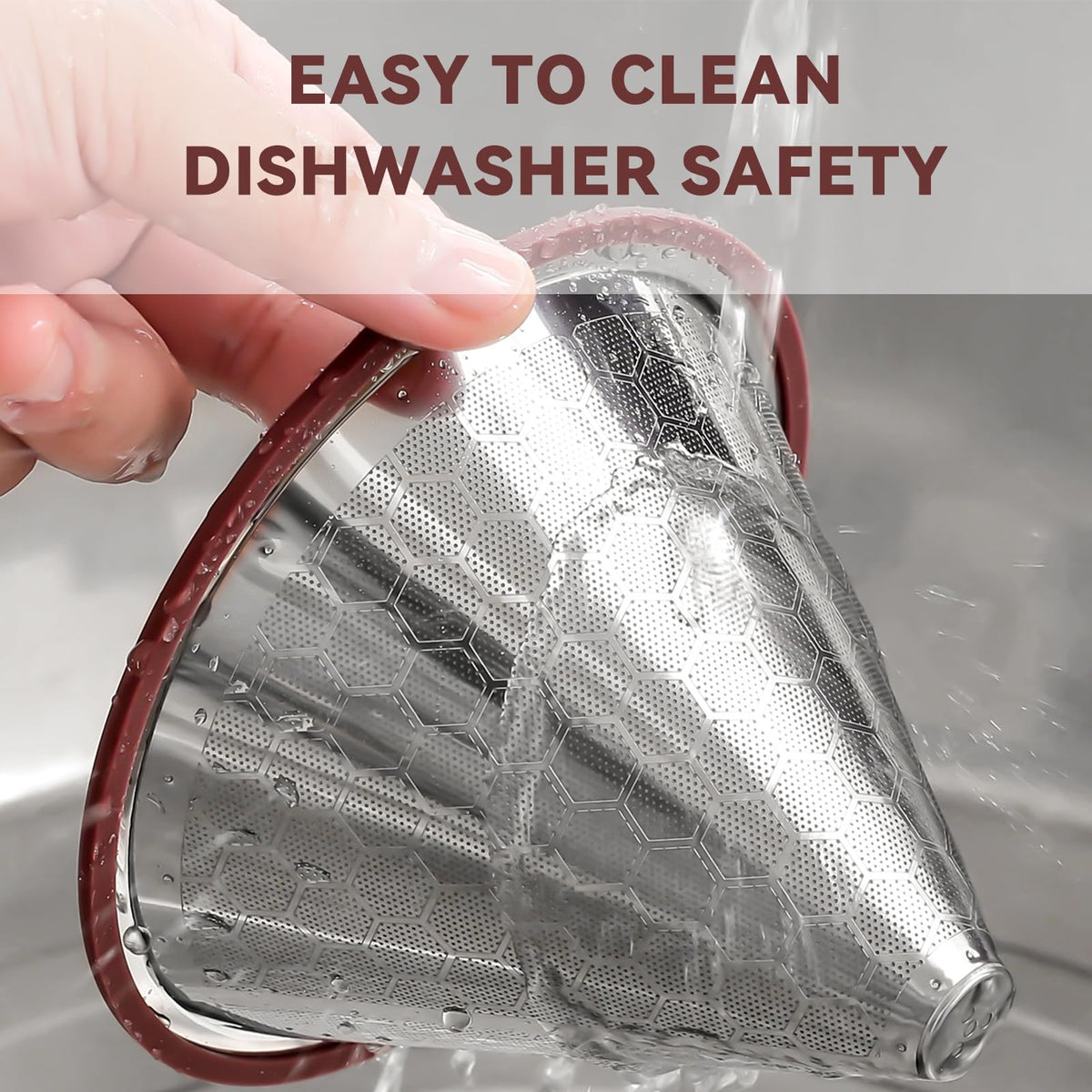Malihoo stainless steel dipper offers reusable design with durable, eco-friendly appeal.