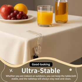 MALOGRILL clear clips with smooth surface protect fabrics and table finishes.