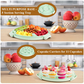 Mamajardin base shows a 12-inch diameter tray for generous servings.