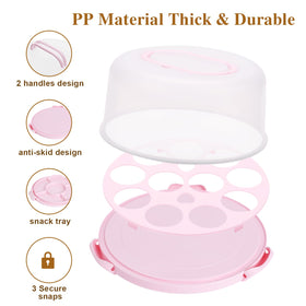 Mamajardin clear dome cover showing decorated desserts safely inside.