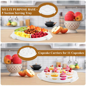 Mamajardin clear dome cover showcases decorated cakes while protecting from dust.