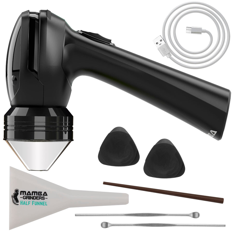 Mamba electric-spice-grinder-head for quick, even herb grinding